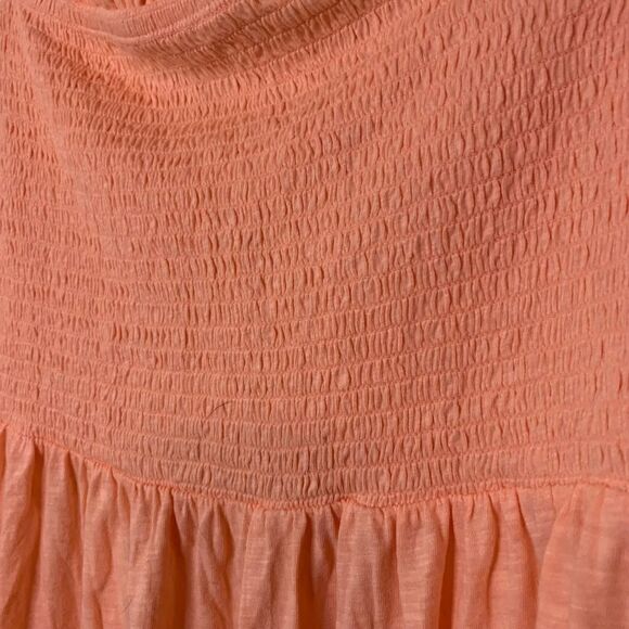 Torrid Peach Babydoll Top Smocked Off-Shoulder Bell Sleeve Size 2x 18/20 - Picture 3 of 9